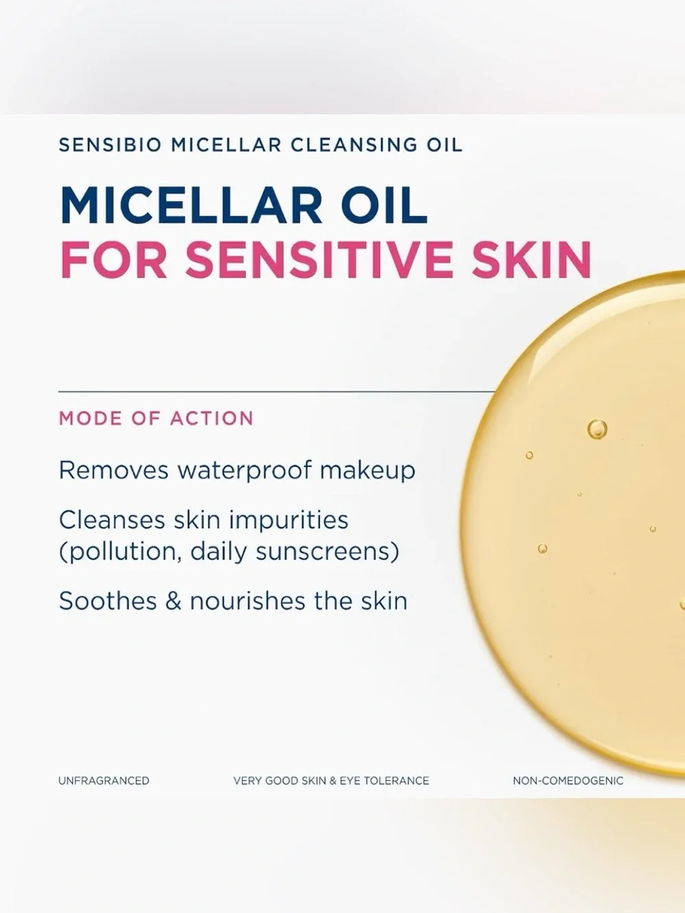 Bioderma Sensibio Micellar Cleansing Oil 5 oz Gentle Face Cleanser